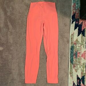 Bright orangey pink lululemon align leggings